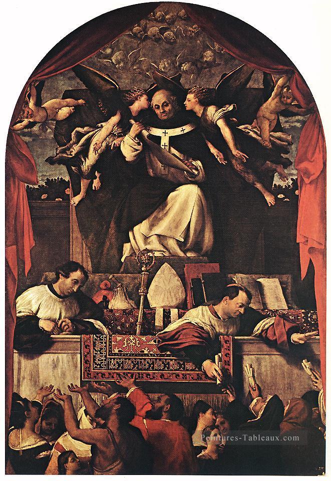 L’aumône de Saint Antoine 1542 Renaissance Lorenzo Lotto Peintures à l'huile